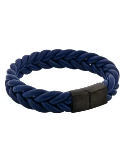 Cudworth Classic Marine Leather Bracelet in Navy