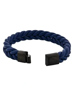Cudworth Classic Marine Leather Bracelet in Navy