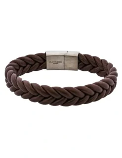 Cudworth Classic Umber Leather Bracelet in Brown