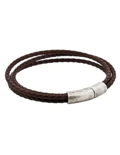 Cudworth Fallout Multi Strand Leather Bracelet in Brown