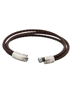 Cudworth Fallout Multi Strand Leather Bracelet in Brown