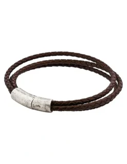 Cudworth Fallout Multi Strand Leather Bracelet in Brown