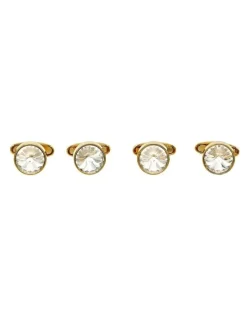 Cudworth Gold Crystal Shirt Studs (set of 4)