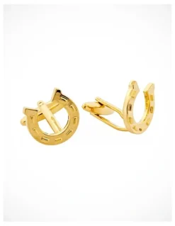 Cudworth Gold Plated Horse Shoe Cufflinks