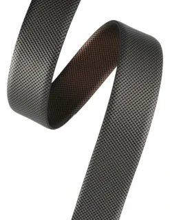 Cudworth Golf Metaliic Leather Belt in Silver