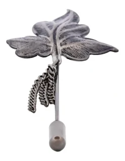 Cudworth Gun Metal Leaf Lapel Pin