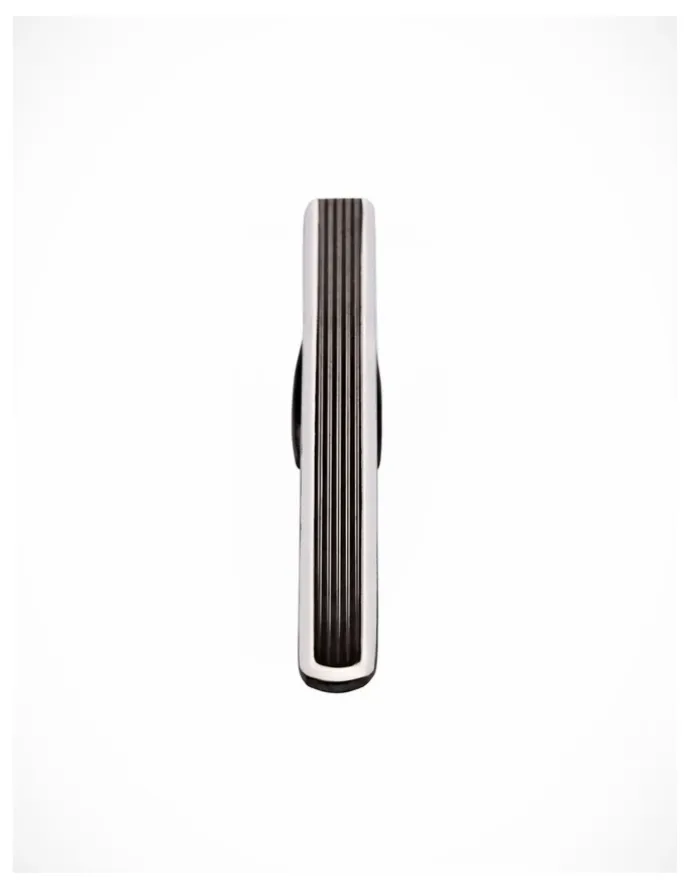 Cudworth Gun Metal Ribbed Plated Tie Bar