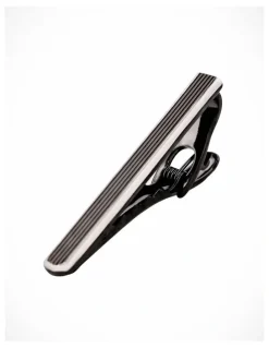 Cudworth Gun Metal Ribbed Plated Tie Bar