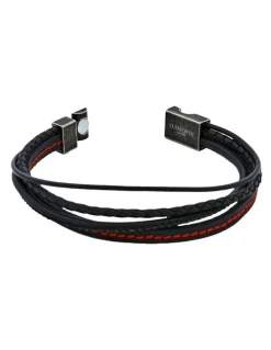 Cudworth Inferno Dual Weave Leather Bracelet in Multi