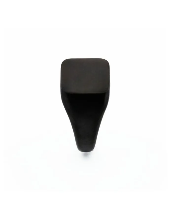 Cudworth Ion Plated Brushed Stainless Steel Signet Ring in Black