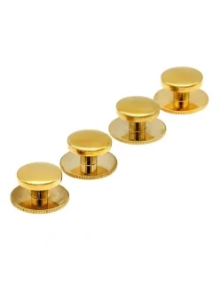 Cudworth Military Screw Shirt Stud Set of 4 in Gold