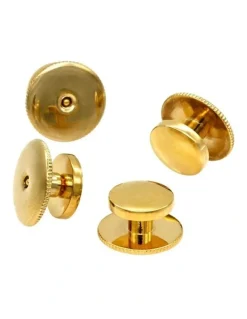 Cudworth Military Screw Shirt Stud Set of 4 in Gold
