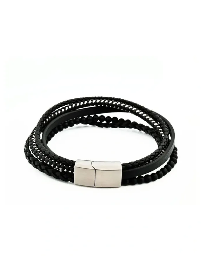 Cudworth Multi Strand Bracelet in Black