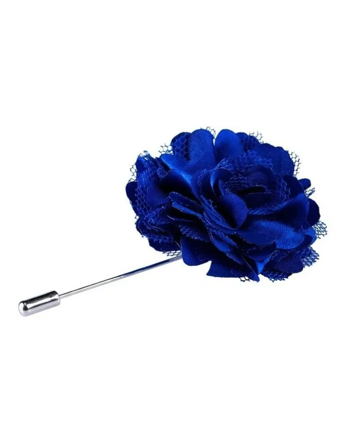 Cudworth Navy Flower Lapel Pin