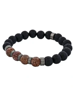 Cudworth Neo Earth Hematite and Agate Beaded Bracelet in Multi
