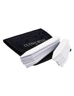 Cudworth Plastic Collar Stays (12 Pairs - 6 x Small and 6 x Large) in White