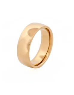 Cudworth Polished Ion Plated 14k Stainless Steel Ring in Gold