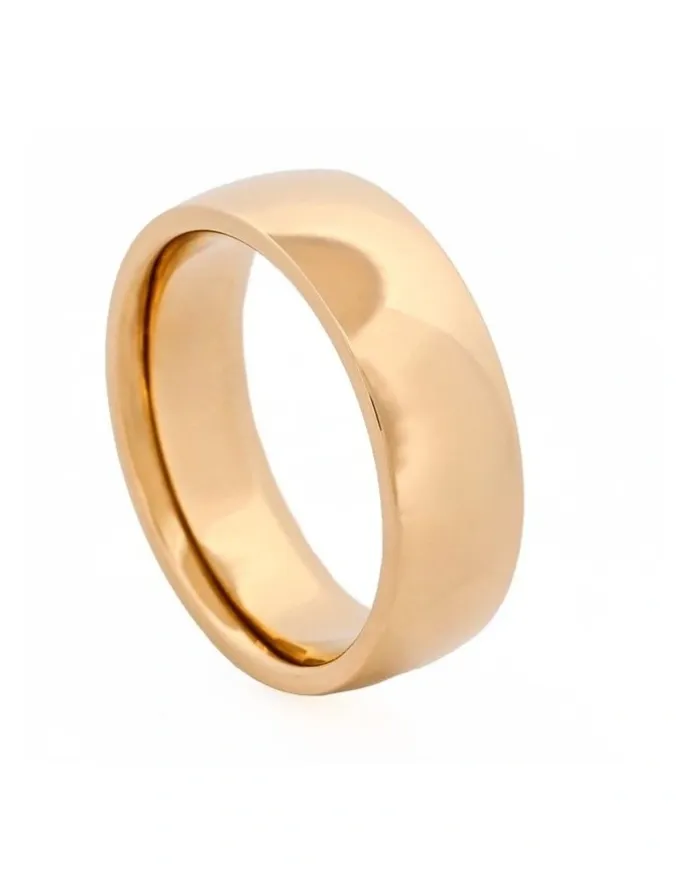 Cudworth Polished Ion Plated 14k Stainless Steel Ring in Gold