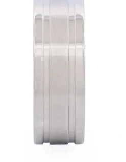 Cudworth Polished Stainless Steel With Brushed Centre Band Ring in Silver
