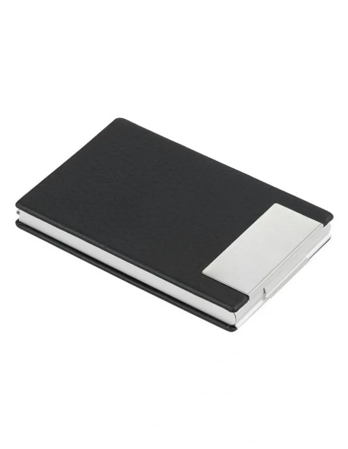 Cudworth Pu Business Aluminum Card Holder in Black