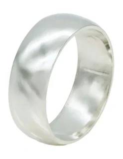 Cudworth Rhodium Plated Sterling Band Ring in Silver