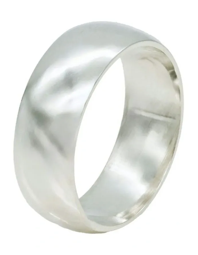 Cudworth Rhodium Plated Sterling Band Ring in Silver