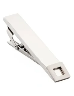 Cudworth Rhodium Plated Tie Bar in Silver