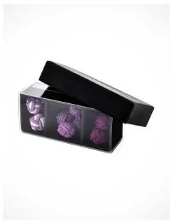 Cudworth Silk Knots Cufflinks Set in Purple