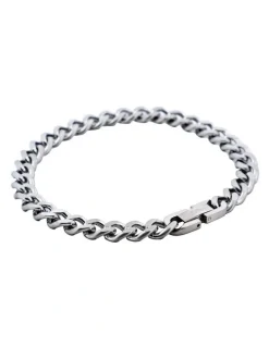 Cudworth Stainless Steel Curb Link Chain Bracelet in Silver