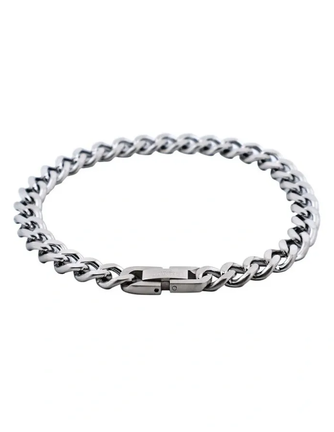 Cudworth Stainless Steel Curb Link Chain Bracelet in Silver