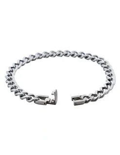 Cudworth Stainless Steel Curb Link Chain Bracelet in Silver