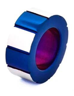 Cudworth Stainless Steel Bead in Blue/White