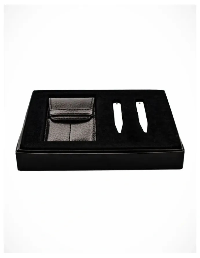Cudworth Stainless Steel Collar Stays in Silver