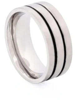 Cudworth Stainless Steel Savage Ring in Silver