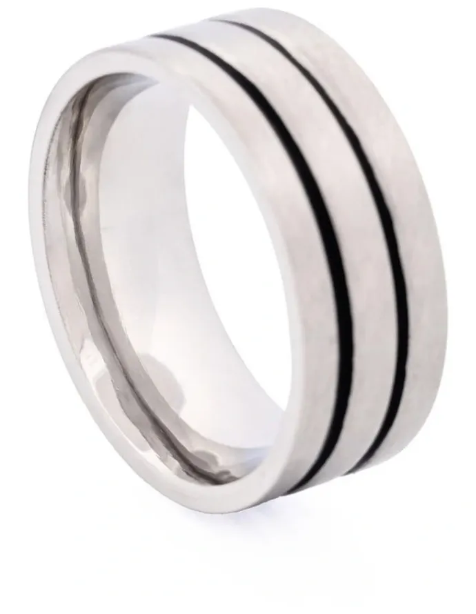 Cudworth Stainless Steel Savage Ring in Silver