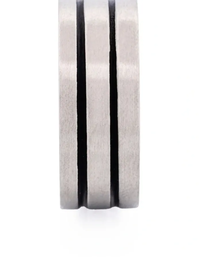 Cudworth Stainless Steel Savage Ring in Silver