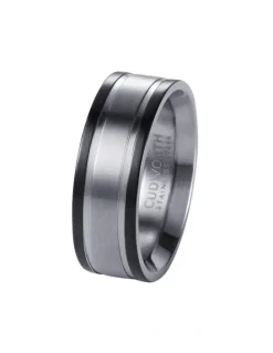 Cudworth Stainless Steel & Ion Plated Ring in Black