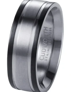 Cudworth Stainless Steel & Ion Plated Ring in Black