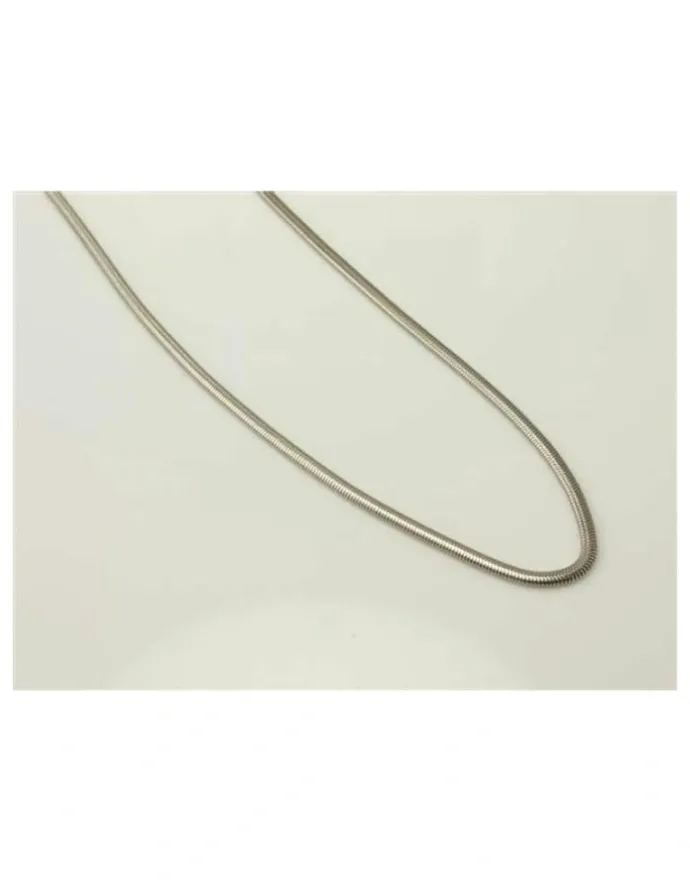 Cudworth Stainless Steel Snake Chain 3 (45cm) in Silver