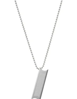 Cudworth Stainless Steel Pendant With Fibreglass Inlay On 50cm in Silver