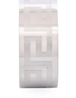 Cudworth Stainless Steel with Greek Key Pattern Ring in Silver