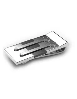 Cudworth Stainless Steel Ion Plated Industrial Money Clip in Black