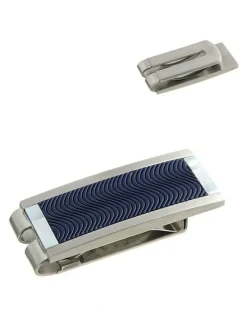 Cudworth Stainless Steel Resin & Mop Money Clip in Blue