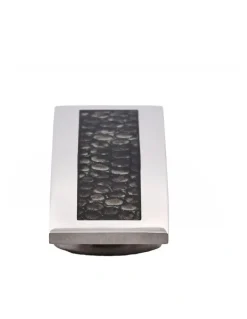 Cudworth Stainless Steel And Snake Skin Print Money Clip in Silver