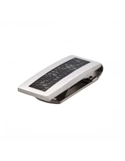 Cudworth Stainless Steel And Snake Skin Print Money Clip in Silver