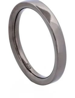 Cudworth Sterling Silver Plated Ring in Gun Metal
