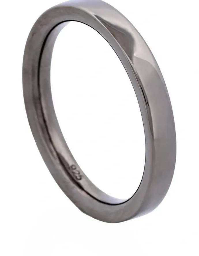 Cudworth Sterling Silver Plated Ring in Gun Metal