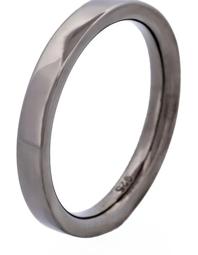 Cudworth Sterling Silver Plated Ring in Gun Metal