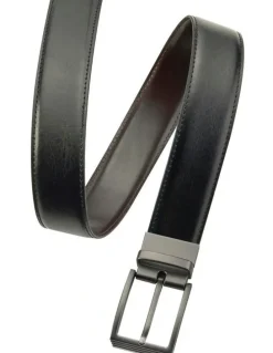 Cudworth Stitched Reversible Leather Strap in Black/Brown