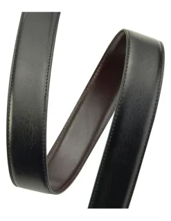 Cudworth Stitched Reversible Leather Strap in Black/Brown